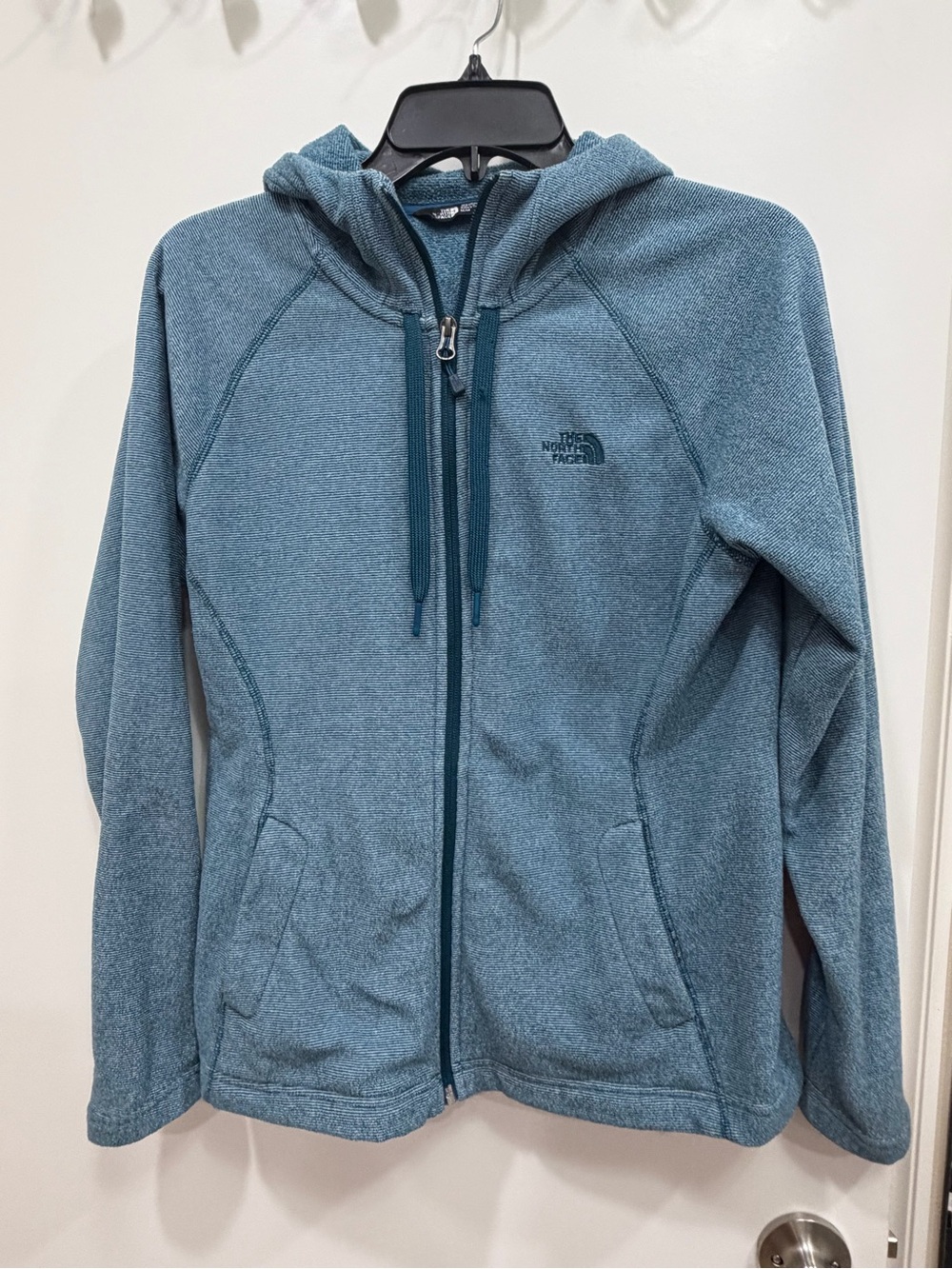 The North Face Heather Teal Zip-Up Hoodie
